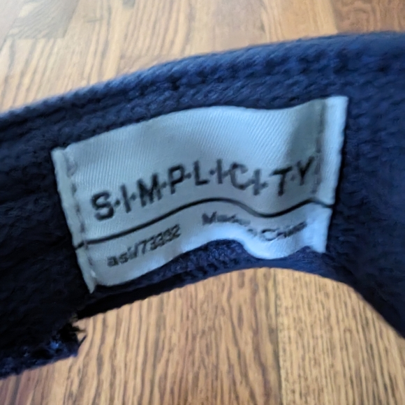 Simplicity Beau Rivage Deep Navy Blue Red Triming Visor Hat - Picture 3 of 6